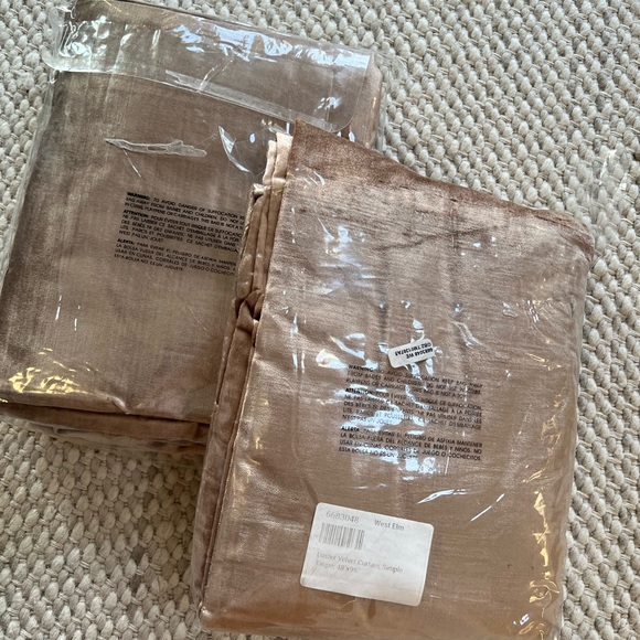 West Elm Luster Velvet Curtain - 96” Length - Picture 4 of 6